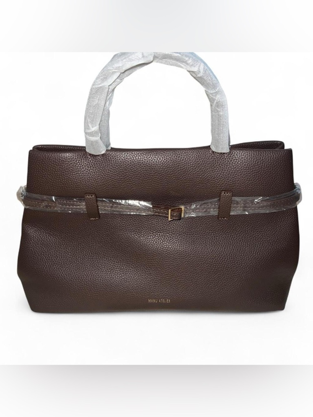 Manu Atelier le cambon 35 brown leather handbag